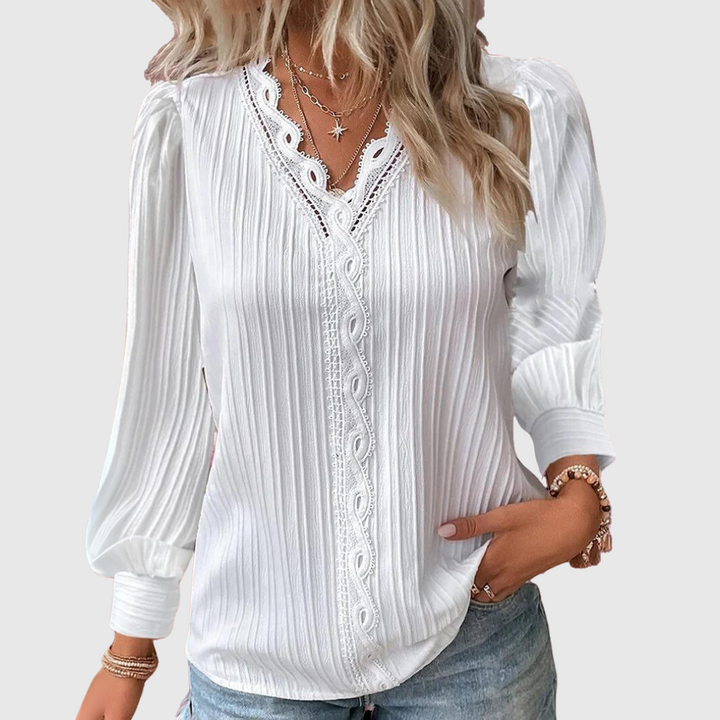 Sienna | Elegante Spitzenbluse mit raffinierten Details