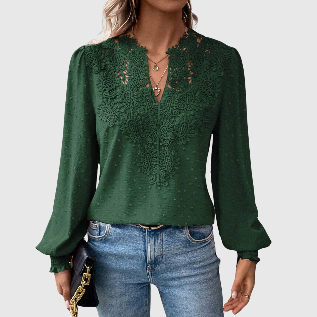 Elisabeth | Zeitlose Spitzenbluse mit edlen Details