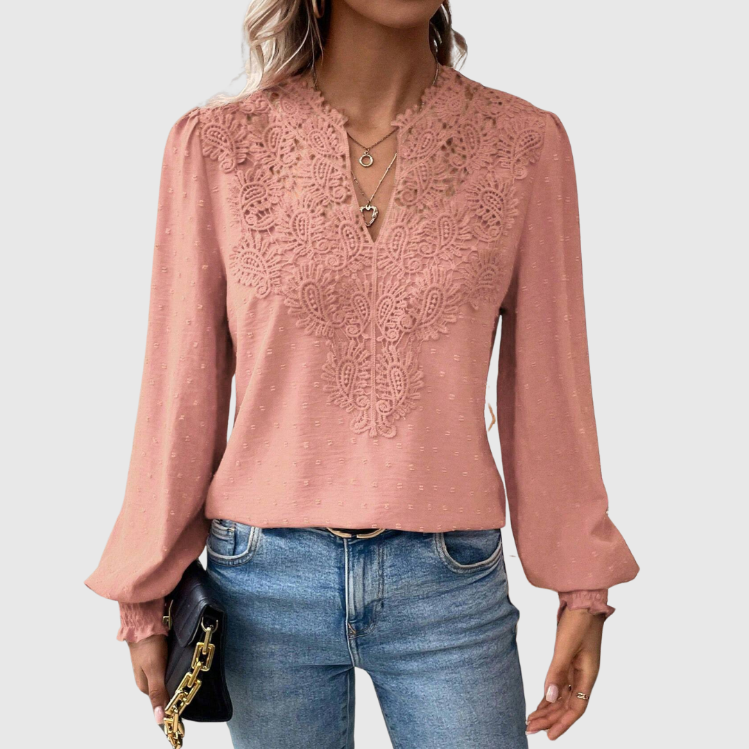 Elisabeth | Zeitlose Spitzenbluse mit edlen Details
