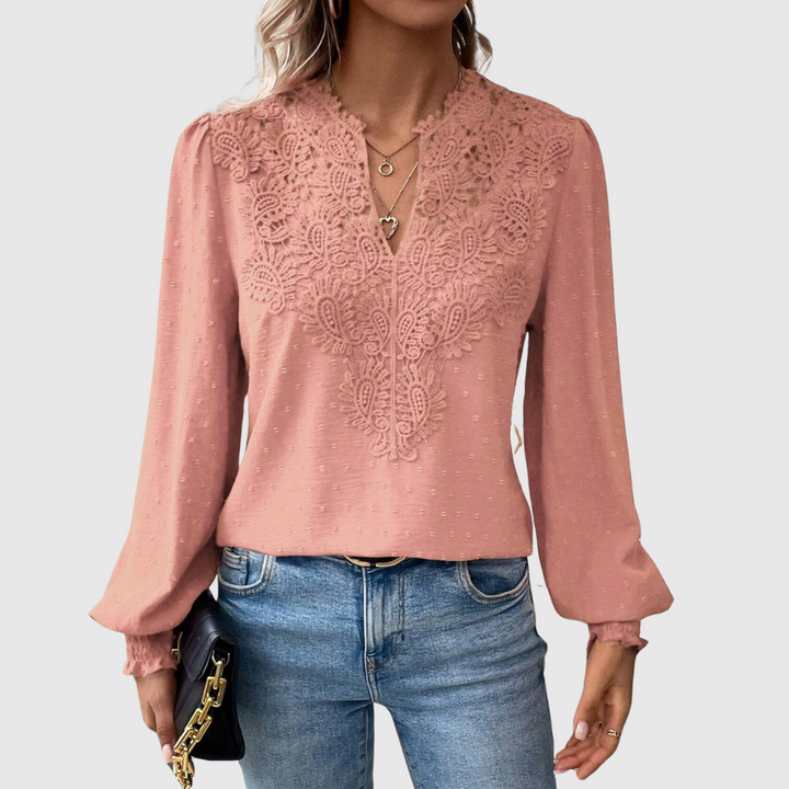 Elisabeth | Zeitlose Spitzenbluse mit edlen Details
