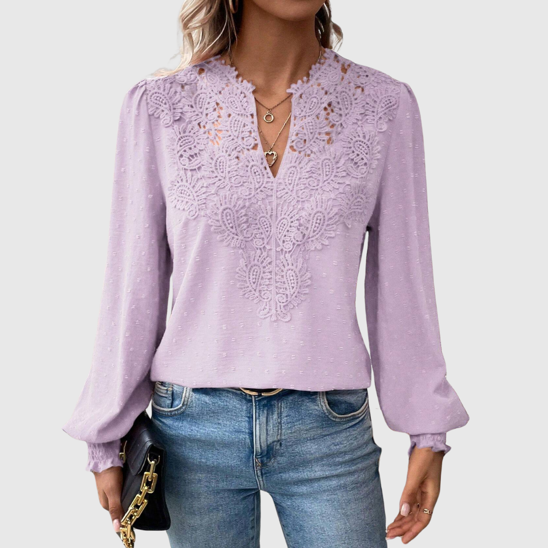 Elisabeth | Zeitlose Spitzenbluse mit edlen Details