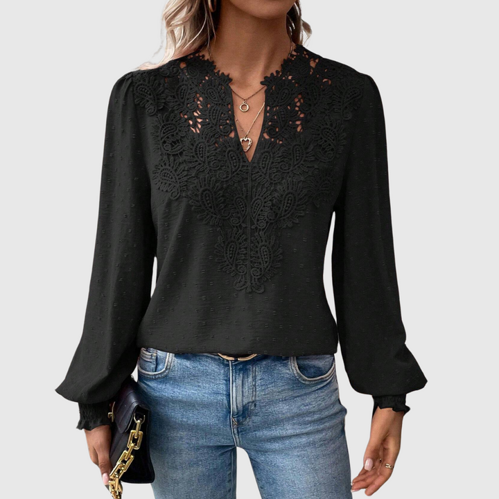 Elisabeth | Zeitlose Spitzenbluse mit edlen Details