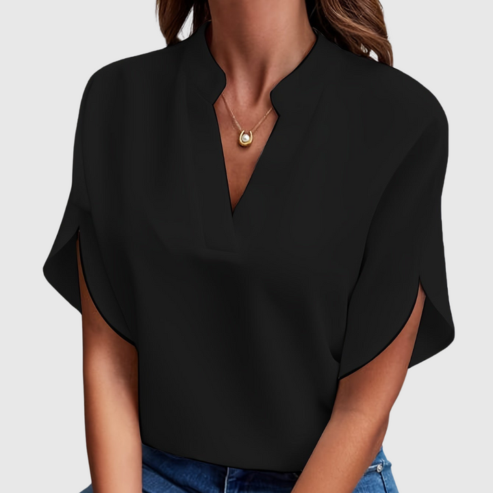 Carina | Elegante Kurzarmbluse mit Premium-Design