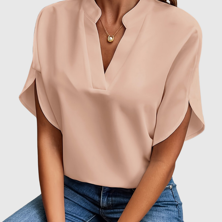 Carina | Elegante Kurzarmbluse mit Premium-Design