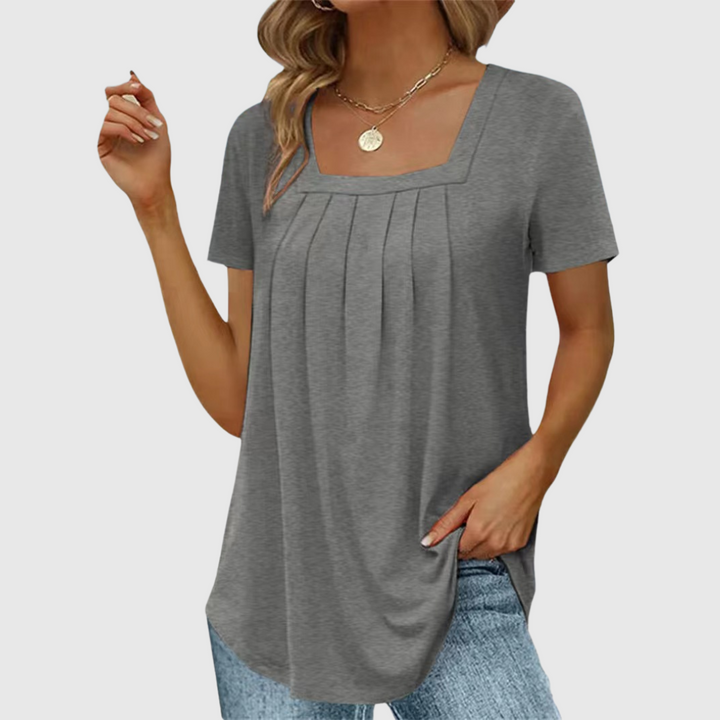 Chloe | Elegantes Faltenshirt aus Premiumstoff