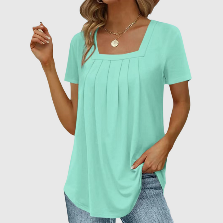 Chloe | Elegantes Faltenshirt aus Premiumstoff