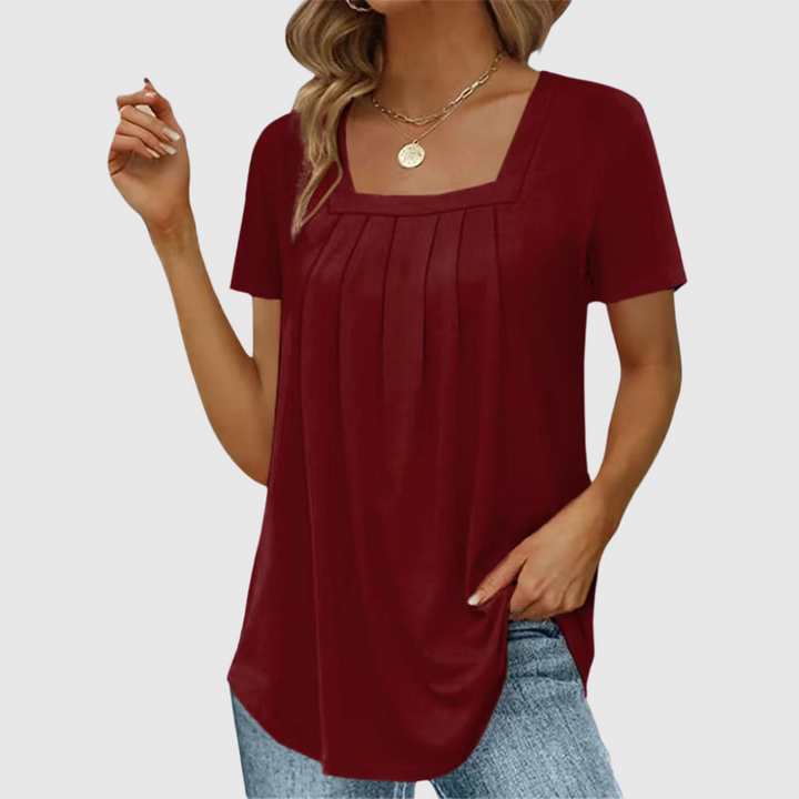 Chloe | Elegantes Faltenshirt aus Premiumstoff