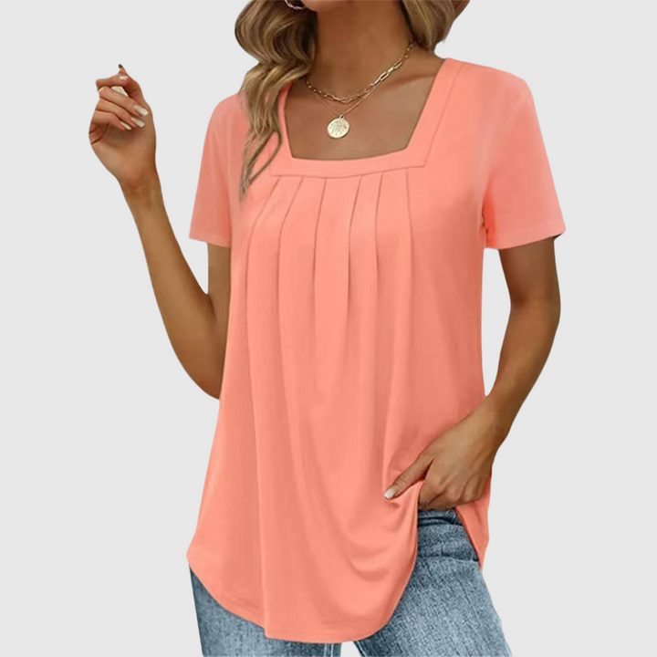 Chloe | Elegantes Faltenshirt aus Premiumstoff