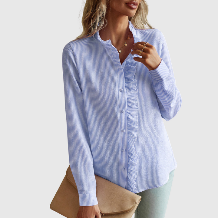 Charlotte | Gestreifte Bluse mit elegantem Voile-Look