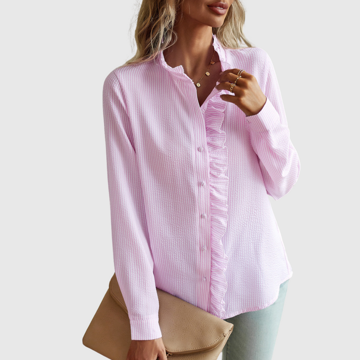 Charlotte | Gestreifte Bluse mit elegantem Voile-Look