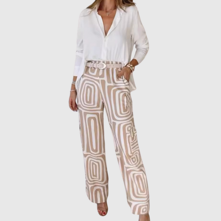Tania | Gemusterte Hose mit Premium-Komfort