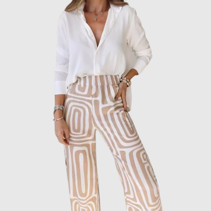 Tania | Gemusterte Hose mit Premium-Komfort