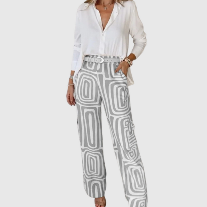 Tania | Gemusterte Hose mit Premium-Komfort