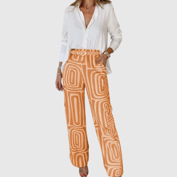 Tania | Gemusterte Hose mit Premium-Komfort