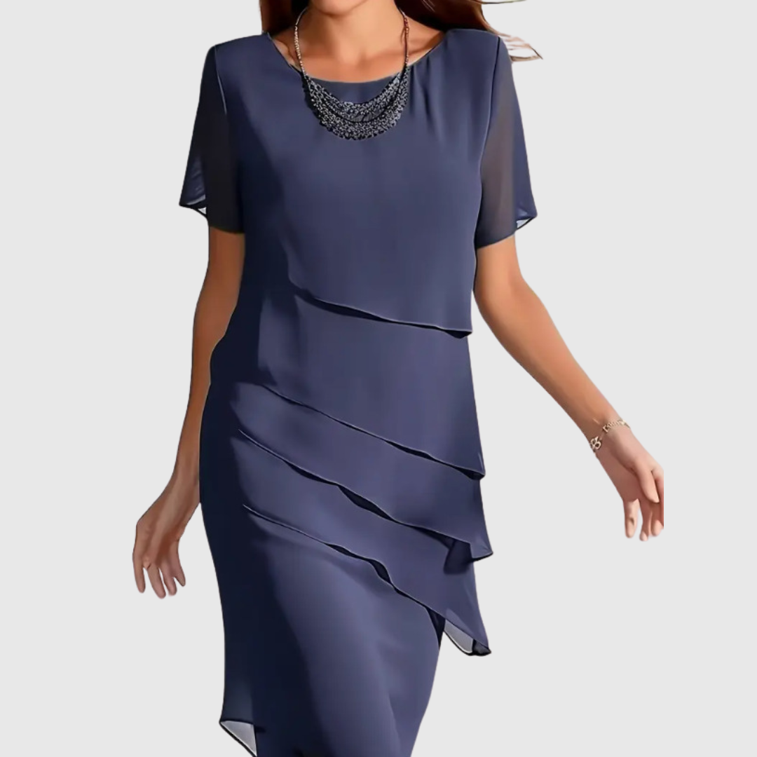 Evelyn | Elegantes Chiffonkleid für jeden Anlass