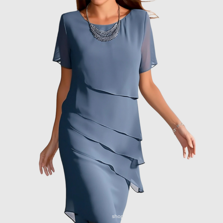 Evelyn | Elegantes Chiffonkleid für jeden Anlass