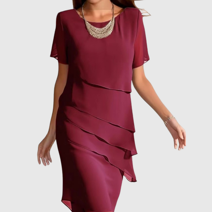 Evelyn | Elegantes Chiffonkleid für jeden Anlass