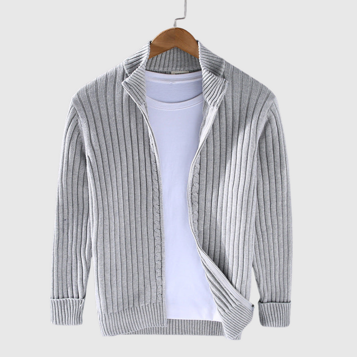 Nathan | Strickpullover mit Reißverschluss aus Premium-Material