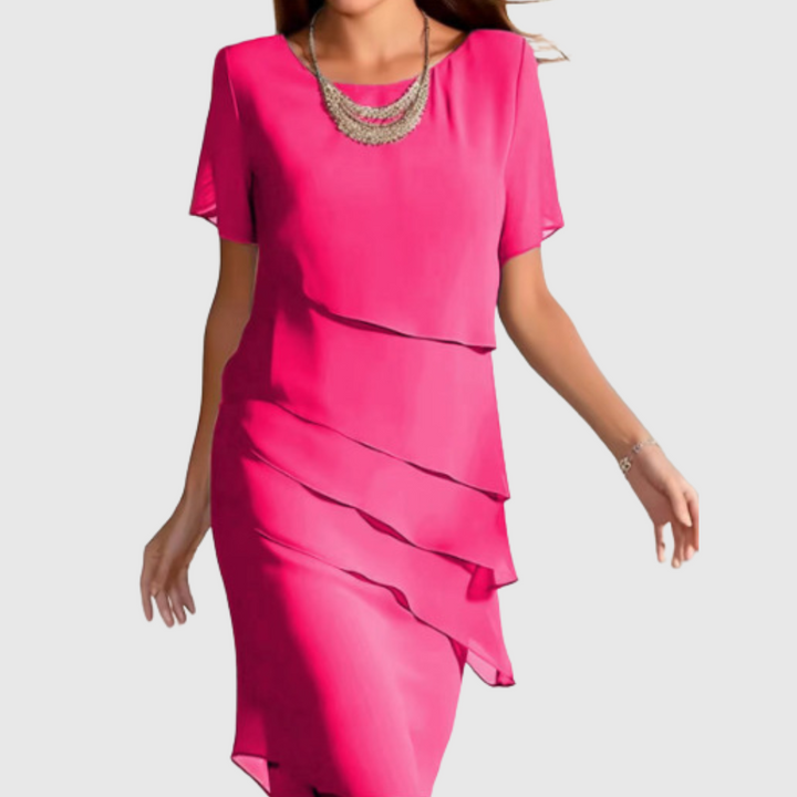 Evelyn | Elegantes Chiffonkleid für jeden Anlass