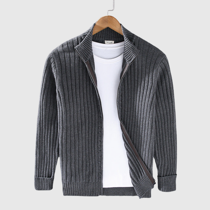 Nathan | Strickpullover mit Reißverschluss aus Premium-Material