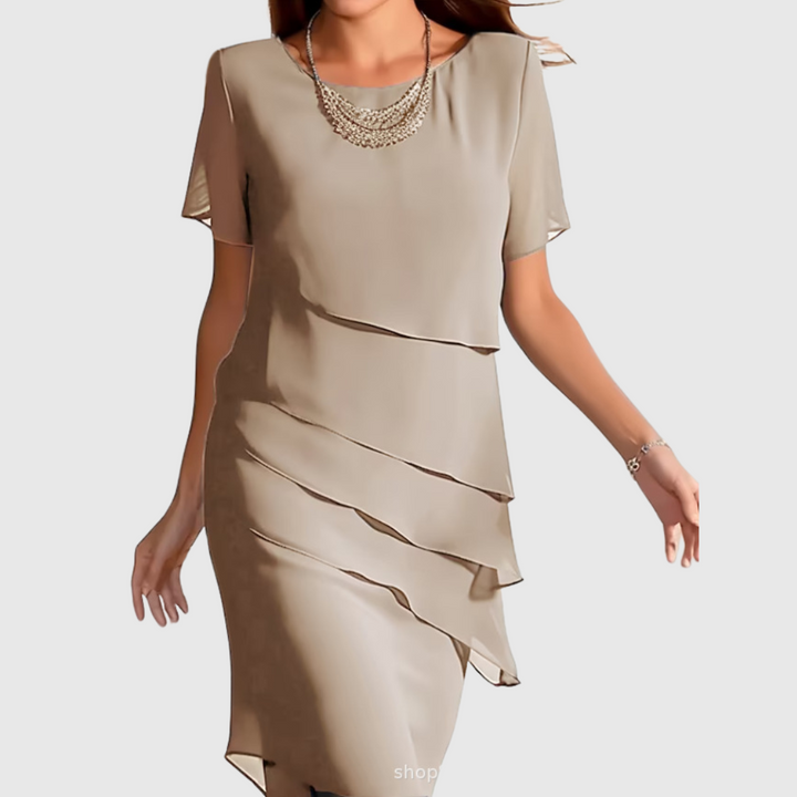 Evelyn | Elegantes Chiffonkleid für jeden Anlass