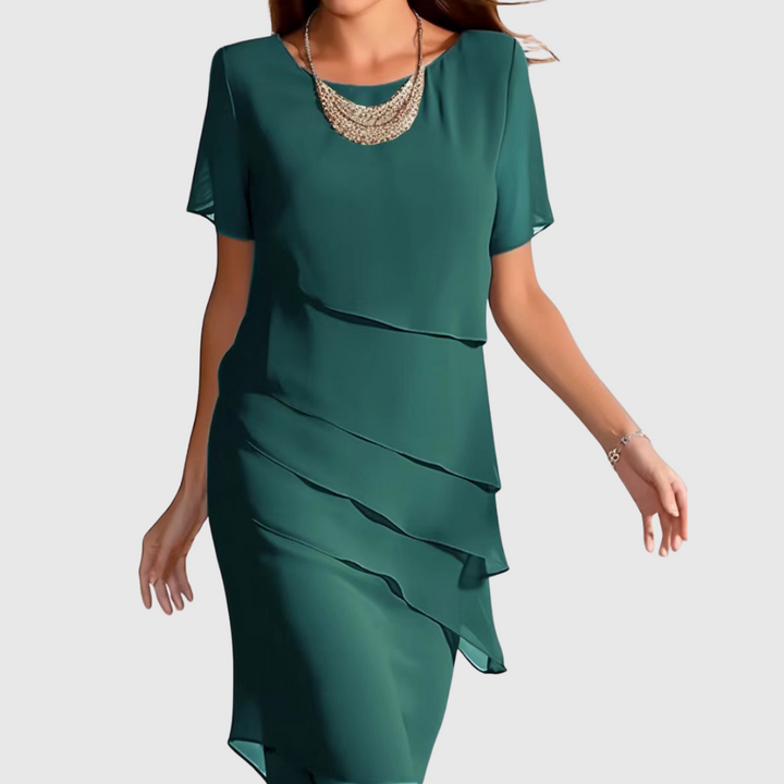Evelyn | Elegantes Chiffonkleid für jeden Anlass