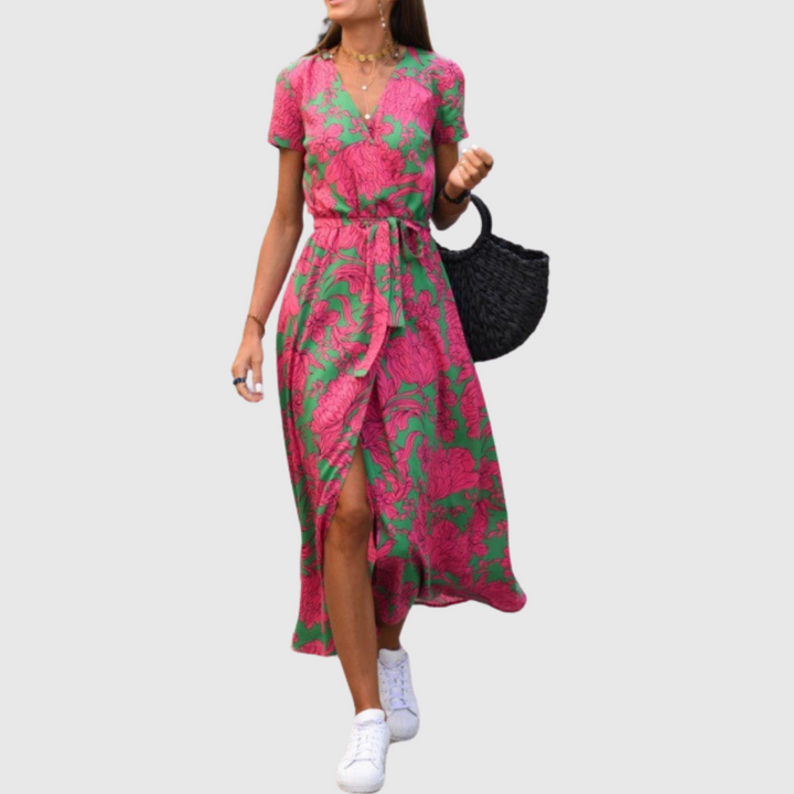 Celia | Blumen-Midikleid mit lebhaftem Print