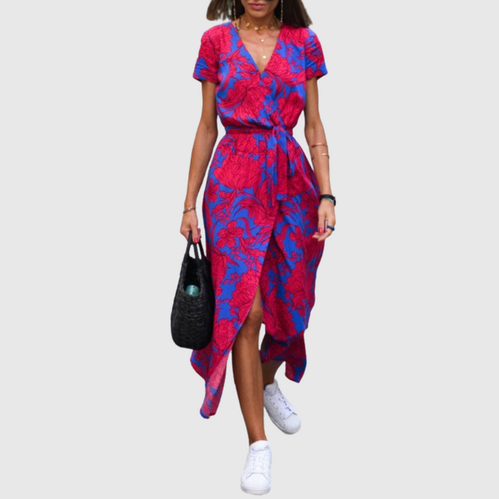 Celia | Blumen-Midikleid mit lebhaftem Print