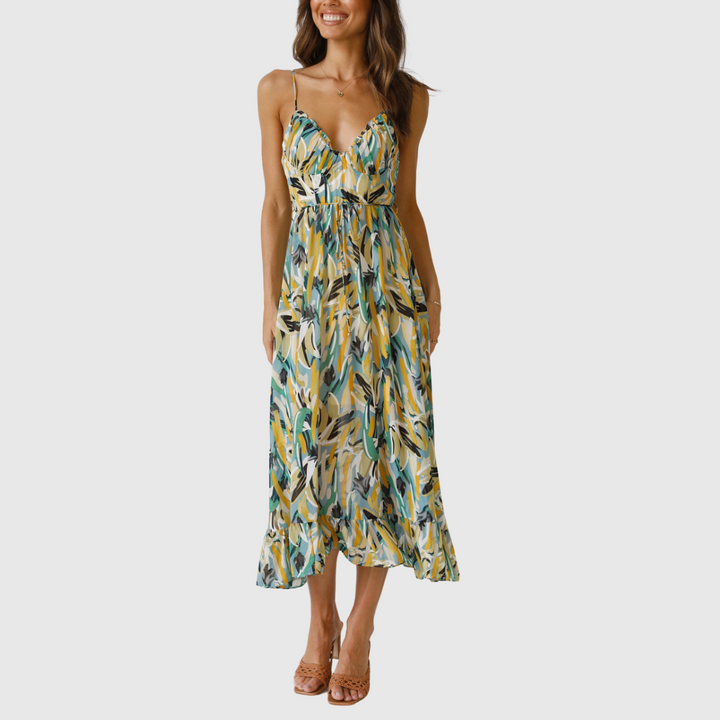 Cristina | Trägerkleid aus fließendem Sommerstoff