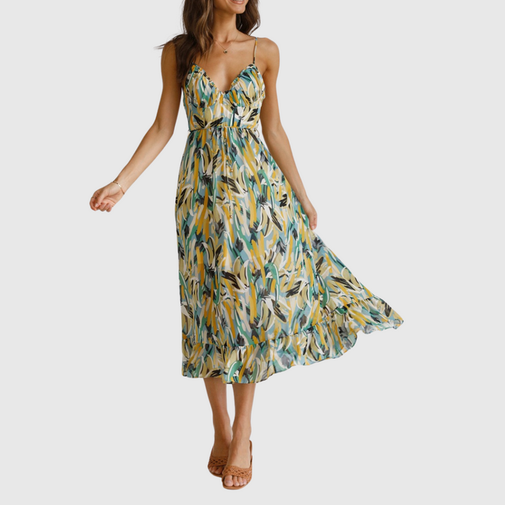Cristina | Trägerkleid aus fließendem Sommerstoff
