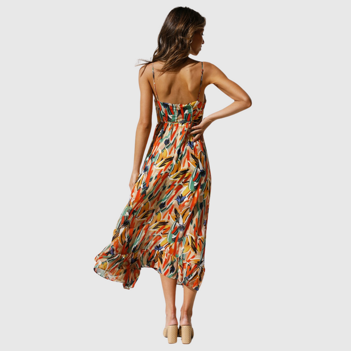 Cristina | Trägerkleid aus fließendem Sommerstoff