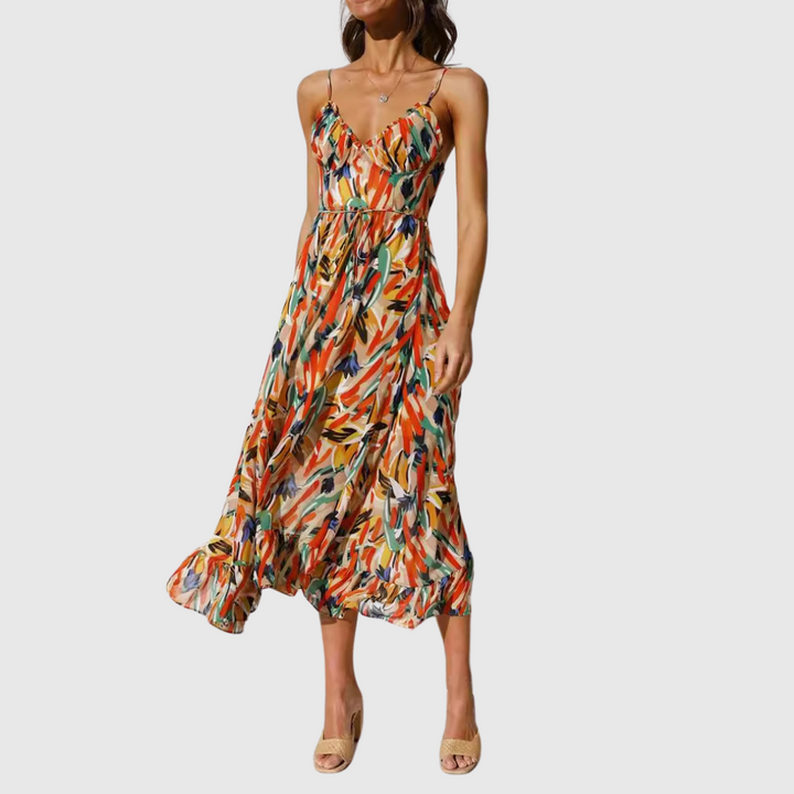 Cristina | Trägerkleid aus fließendem Sommerstoff