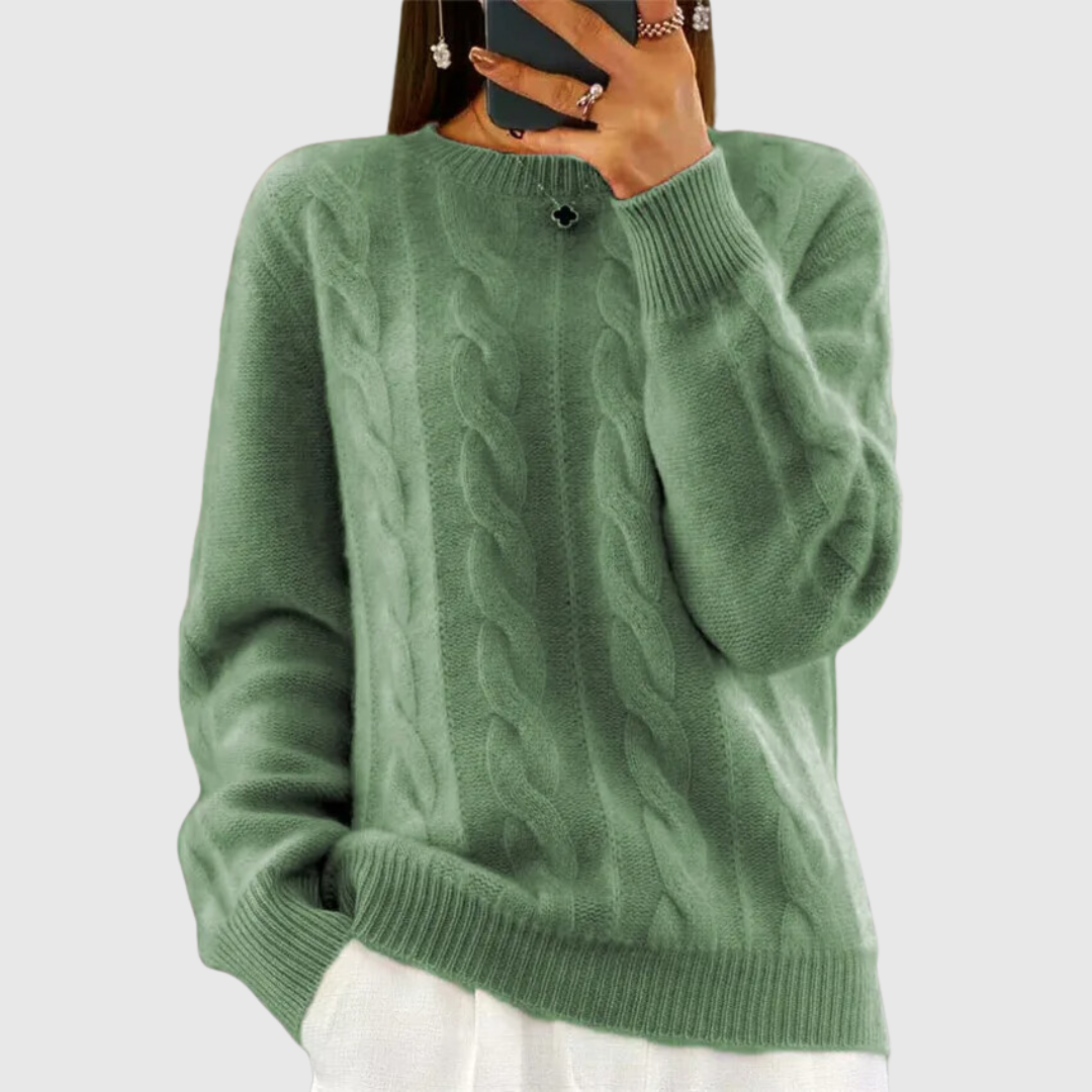 Greta | Kuscheliger Zopfpullover aus Premium-Strick