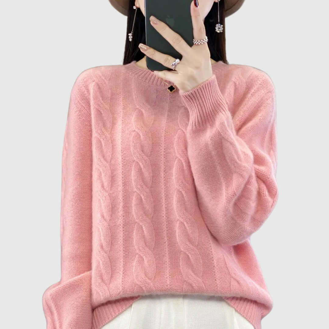 Greta | Kuscheliger Zopfpullover aus Premium-Strick