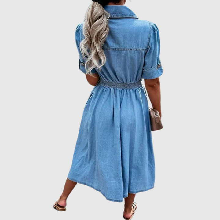 Grace | Jeanskleid mit Knopfleiste und Taschen